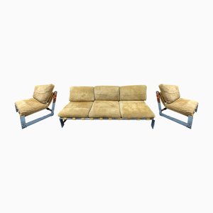 Canapé avec Fauteuils par Guilles Bouchez pour Airborne, 1970, Set de 3