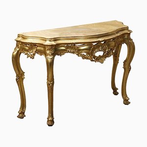 20th Century Gilded Console Table