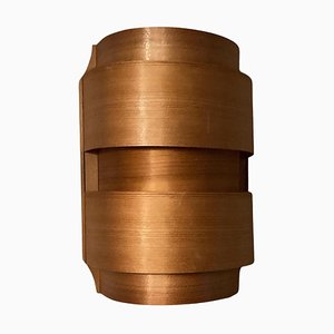 Mid-Century Modern Pine Veneer Wall Lamp by Translandia, Denmark, 1960s