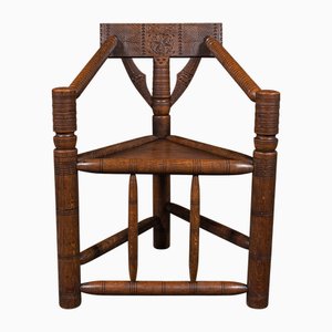 Englischer viktorianischer Turner's Chair aus Buche & Eiche