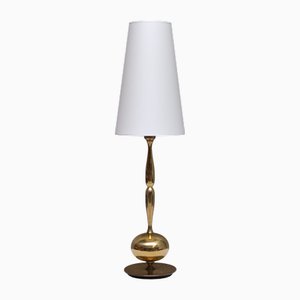 Tall Brass Table Lamp by Henrik Blomqvist for Tranås Stilarmatur, Sweden, 1960s