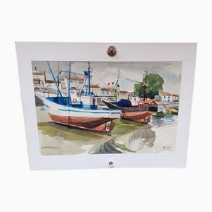 Michel Roubille, Ile d'Yeu, 1981, Watercolor