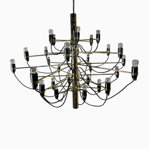 Gold 2097/30 Chandelier by Gino Sarfatti for Flos