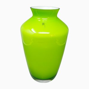 Vase Vert par Industria Vetraria Valdarnese, Italie, 1970s
