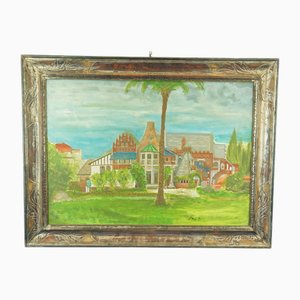 The Casina Delle Civette, Museum at Villa Torlonia, Rome, 20th Century, Oil on Canvas