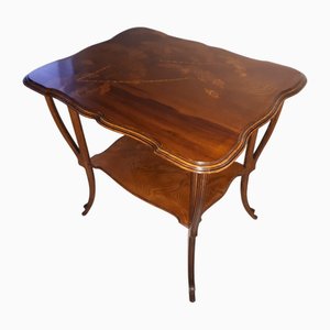 Table Gallé Art Nouveau avec Décor Berce, 1890s