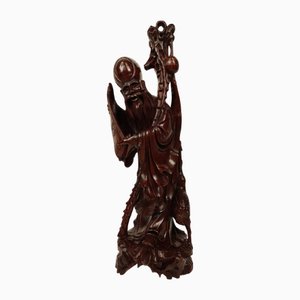 Artista cinese, Scultura di un saggio, 1890, Teak