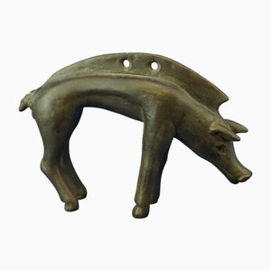 Ceramic Sculpture Depicting a Wild Boar from Bottega Gatti Faenza, Italy, 20th Century
