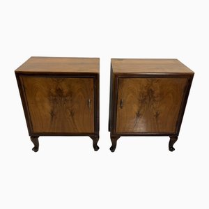 Italian Art Deco Bedside Tables, 1940s, Set of 2