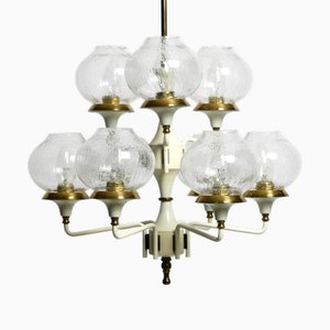 Brass Glass Tulipan Ceiling Lamp by Hans Agne Jakobsson for Markaryd, 1960s