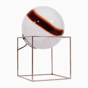 Lámpara de mesa o de pie escultural de cristal de Murano atribuida a Venini, años 70
