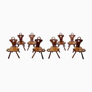 Art Deco Birthing Chairs attributed to Krásná Jizba, 1940s, Set of 8