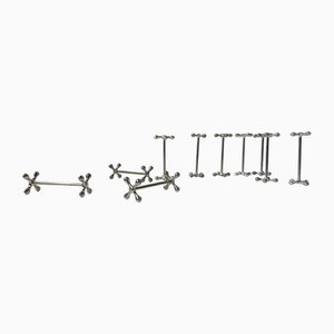 Mid-Century Molecular Silver Knife Rests, 1960s, Set of 10