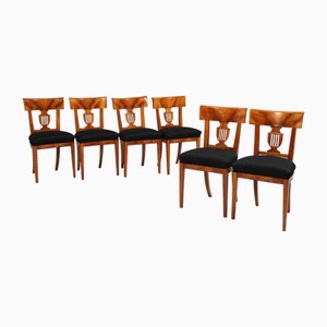 Sedie Biedermeier, set di 6