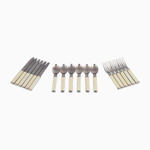 Zig-Zag Dinner Cutlery Set by Signe Persson-Melin for Nilsjohan / Gense, 1970s, Set of 18