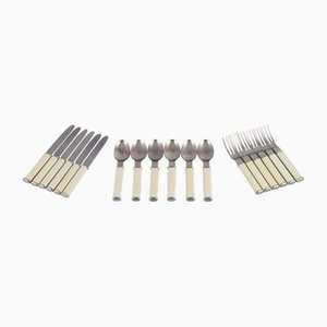Zig-Zag Dinner Cutlery Set by Signe Persson-Melin for Nilsjohan / Gense, 1970s, Set of 18