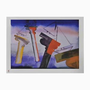 Francesco Clemente, The Past Protecting the Future, Lithograph, 2008