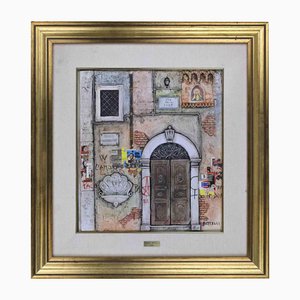 Fausto Battelli, A House in Via Della Luce (Rome), Mixed Media, 1986