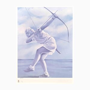 Gianmarco Montesano, Archery, Lithograph, 2008