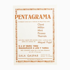 Pentagrama at Sala Gaspar Exhibition Poster, 1982
