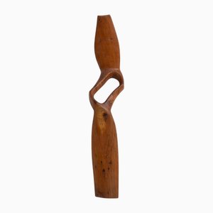 Sculpture Murale Abstraite en Bois, 1980s