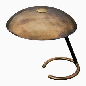 Italian Table Lamp in Patinated Brass, 1950s