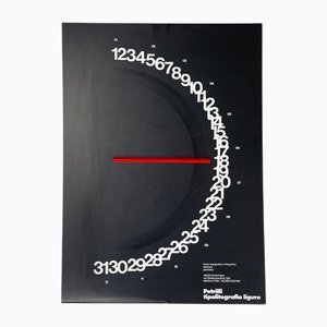 Calendario de reloj de sol perpetuo italiano moderno de Giulio Confalonieri para Studio Nava, 1978