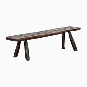 English Vernacular Oak Pig Bench, 1790