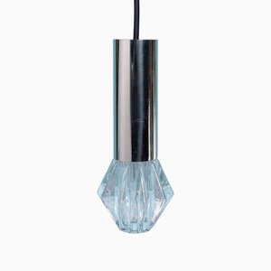 Space Age Glass Hanging Lamp, 1970s