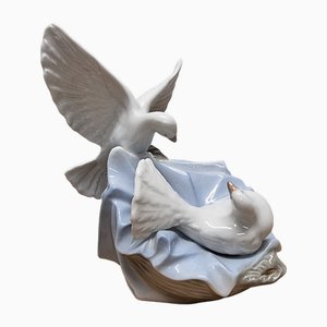 Vintage Spanish Porcelain Doves from Tengra, 1970s