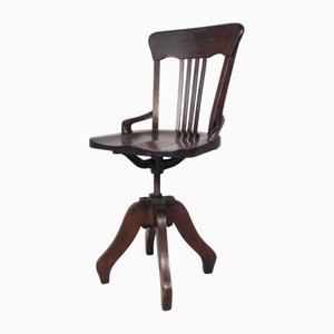 Silla de escritorio vintage de roble, años 20