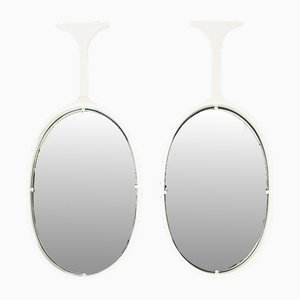 Italian Wooden Mirrors, 1970s, Set of 2