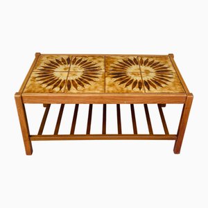 Scandinavian Teak and Ceramic Coffee Table, 1960