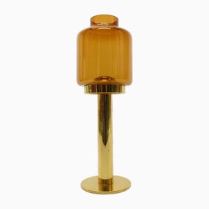 Candelabro de vidrio ámbar de Hans Agne Jakobsson para Hans-Agne Jakobsson Ab Markaryd, años 60