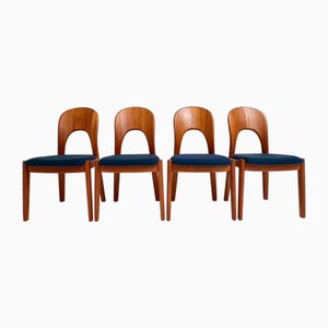 Blue Chairs by Niels Koefoed for Koefoeds Møbelfabrik, 1960s, Set of 4