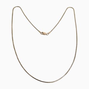 Collar de oro de 14 kt con cuadrado, años 80