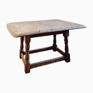 Table Basse Vintage en Chêne Rayé