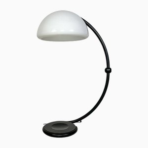 Lampada da terra vintage Serpente nera di Elio Martinelli per Martinelli Luce, Italia, anni '60