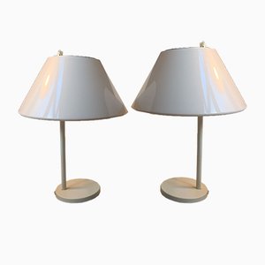 White Danish Minimalist Combi Table Lamps by Per Iversen for Louis Poulsen, 1980s, Set of 2