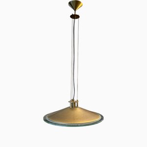 Lámpara de araña UFO al estilo de Fontana Arte, Alemania, años 70