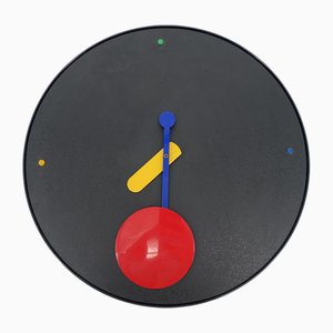 Postmodern Wall Clock by Barberini Giorgio Marinelli for Rexite, Italy, 1980s