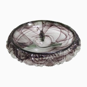 Topas-violette Cloud Glasschale von Walther, 1930er