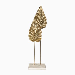 Italienische Vintage Messing Stehlampe im Stil von Tommaso Barbi, 1970