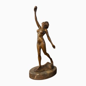 Bronze Figure of Female Nude by Eva Maugsch, 1925