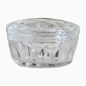 Vintage Zuckerdose aus facettiertem Glas