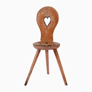 Antique Swedish Three-Legged Chair in the style of Axel Einar Hjorth, 1850s