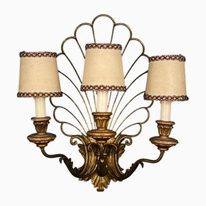 Vintage Italian Bronze Wall Lamp, 1930s