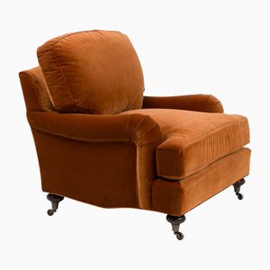 Rust Velvet Baxter Armchair from Pure White Lines