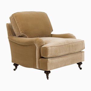 Fauteuil Baxter en Velours Camel de Pure White Lines