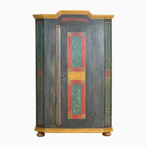 Handbemalte Hochzeitsgarderobe aus Kiefernholz, 1782